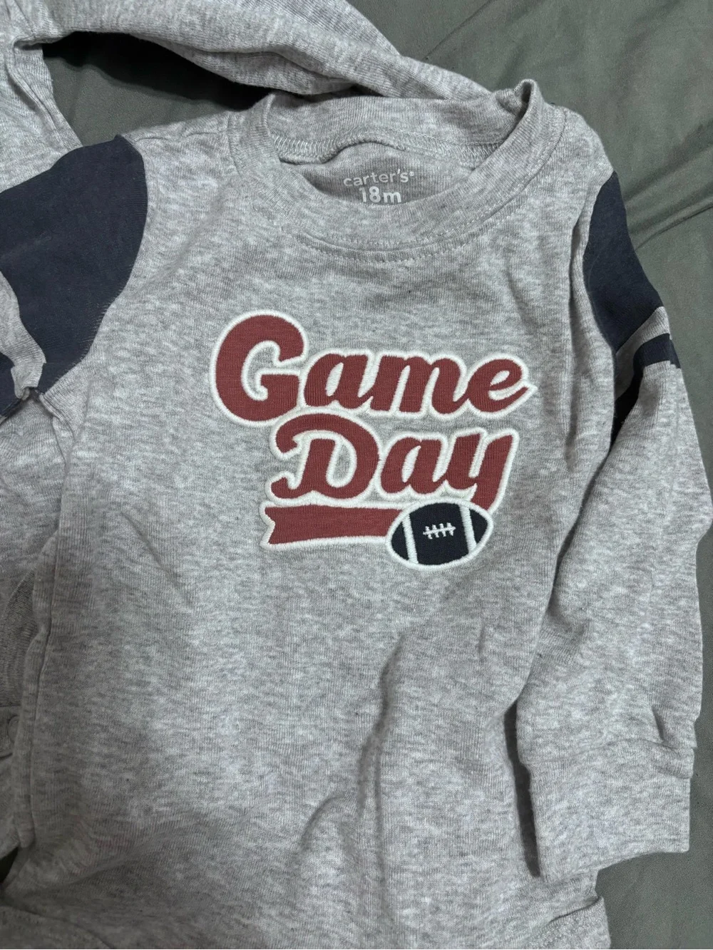 Carter’s onesie lot - sports theme 18 months long sleeve
